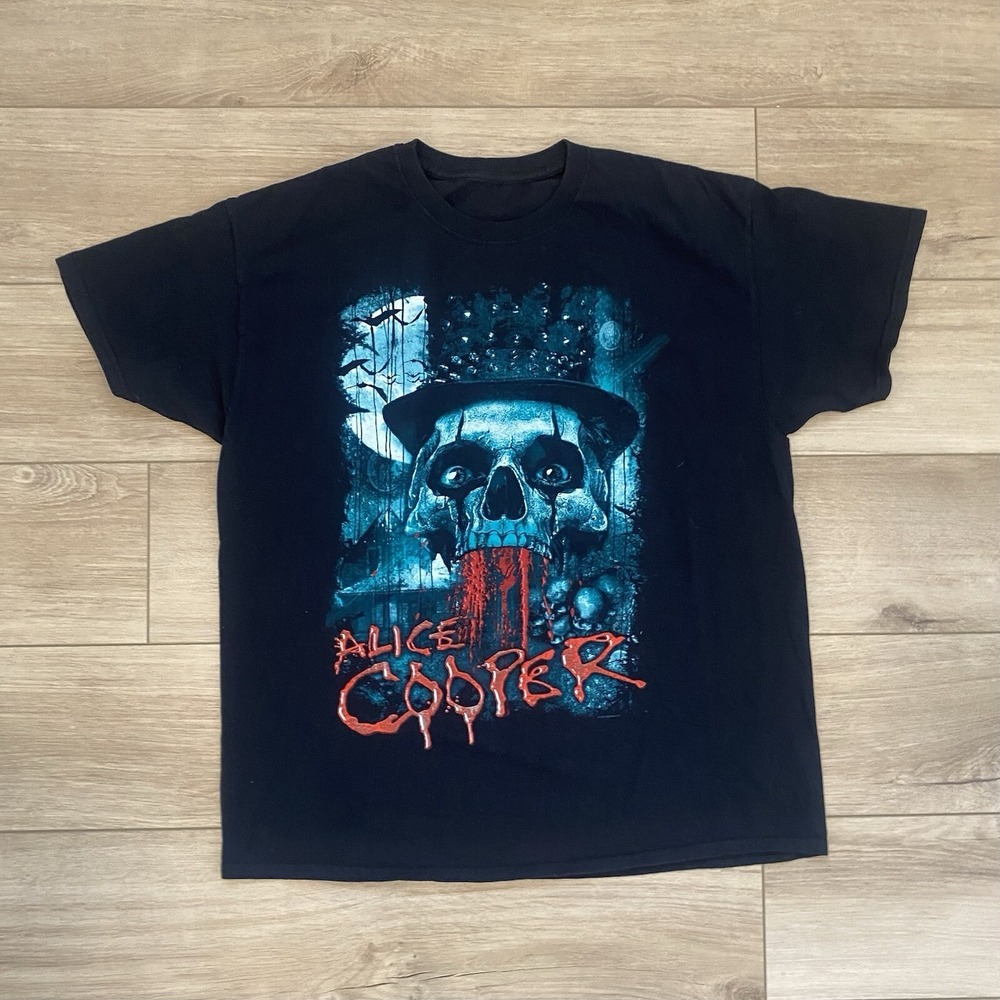2016 Spend The Night With Alice Cooper T-Shirt Adult Size XL Grunge Gothic Tee